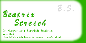 beatrix streich business card